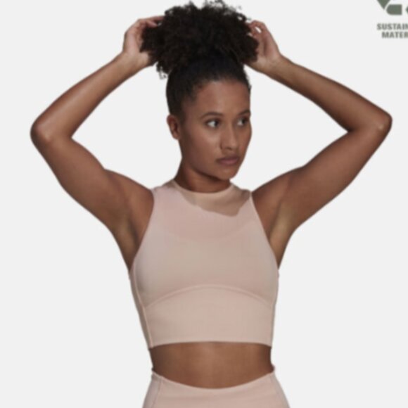 Brand New adidas Training Hyperglam ribbed Cut-Out crop top - Picture 11 of 16